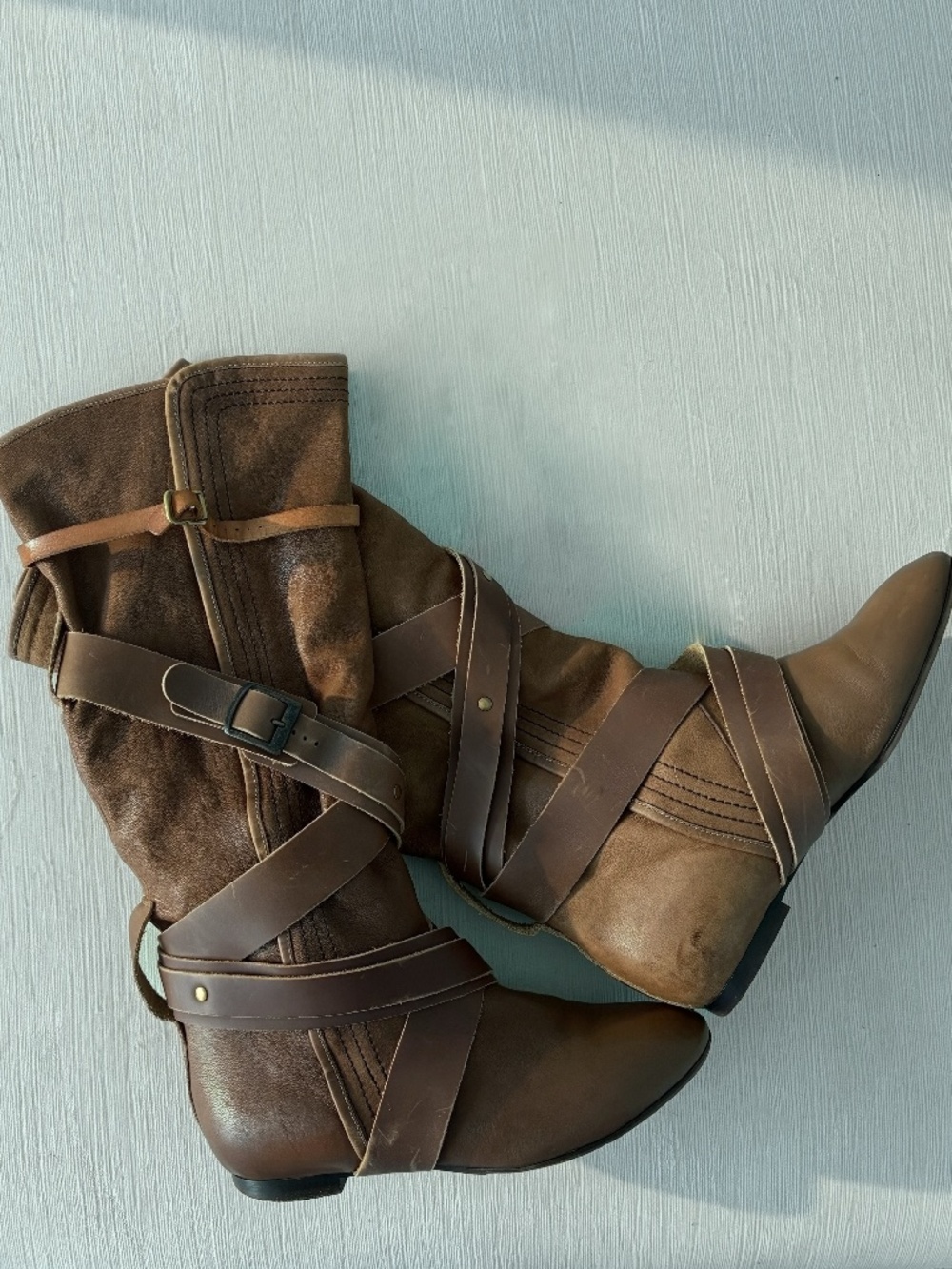 Chloé Vintage 2000s Leather Pirate Wrap Boots EU 37.5